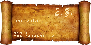 Egei Zita névjegykártya
