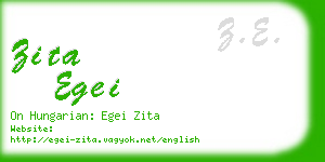 zita egei business card